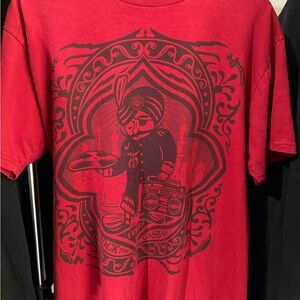 Super Rare VTG OBEY Rock the Casbah by Shepard Fairey Mens L Short Sleeve Shirt